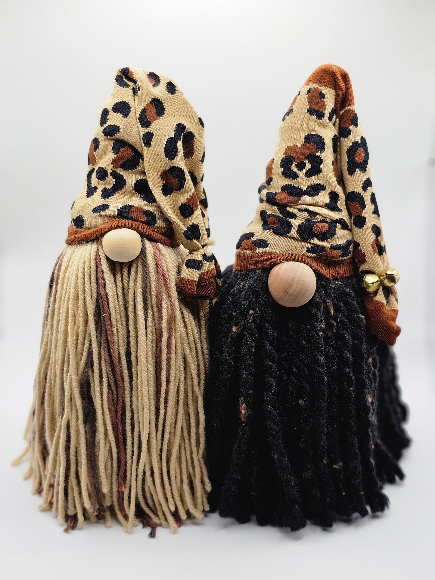 Large Black Leopard Print Gnome