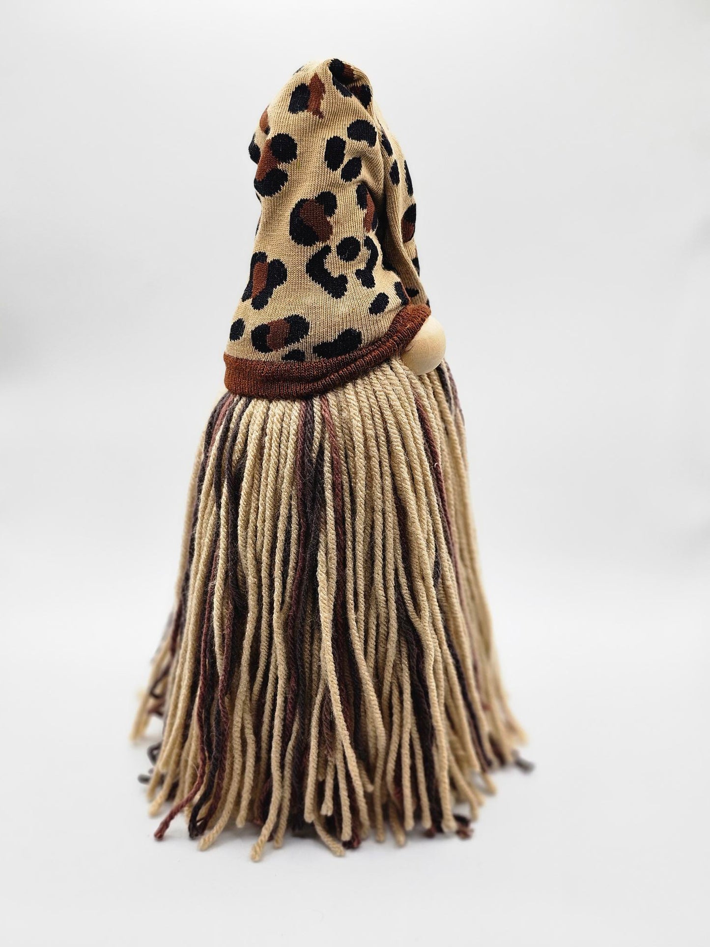 Large Tan Leopard Print Gnome