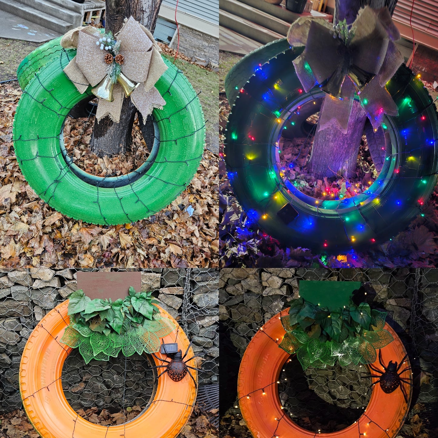 Two sided Tire Decor